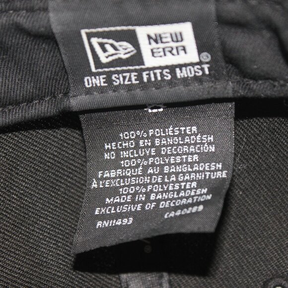 New Era 100% Polyester Black TA/FB Baseball Cap Hat One Size Adjustable Snapback - Picture 8 of 9